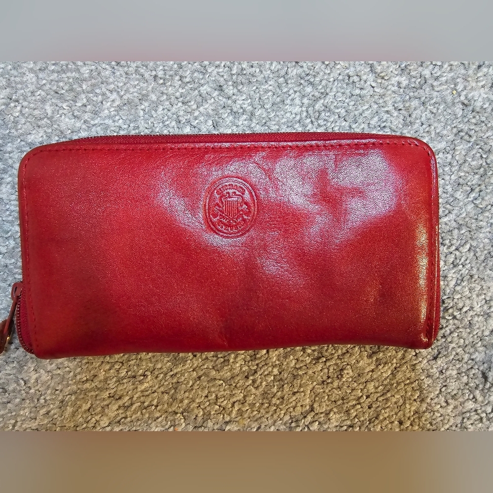Michael Stevens Vintage Red Leather Wallet